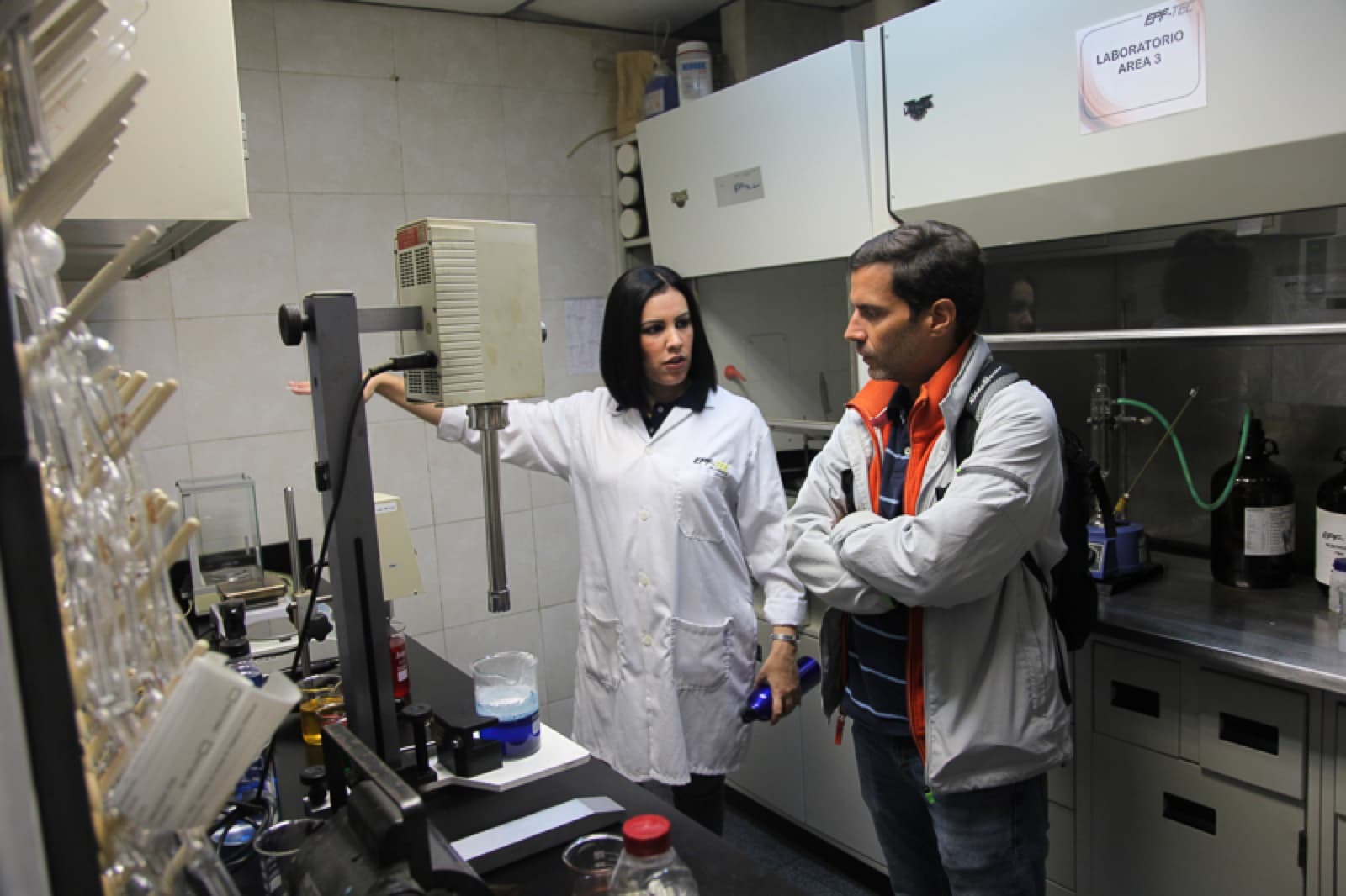 Lubricant laboratory quality-control work from the MAXILUB manufacturing archive