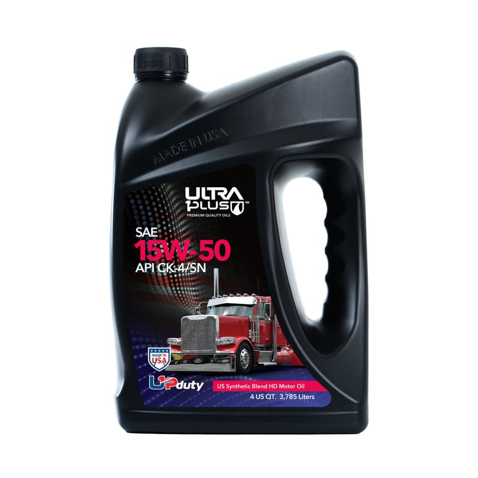 Ultra1Plus SAE 15W-50 Synthetic Blend Heavy-Duty Diesel Motor Oil API CK-4/SN