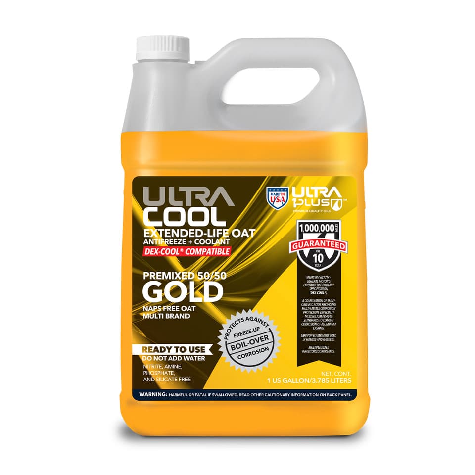 UltraCool Gold OAT NAPS-Free Extended Life Antifreeze & Coolant Premixed 50/50