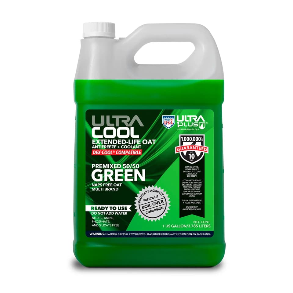 UltraCool Green OAT NAPS-Free Extended Life Antifreeze & Coolant Premixed 50/50