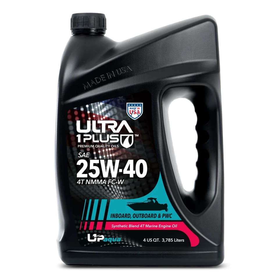 Ultra1Plus SAE 25W-40 Synthetic Blend 4T Marine Engine Oil - NMMA FC-W Certified